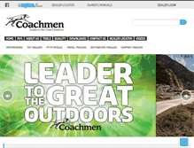 Tablet Screenshot of coachmenrv.com